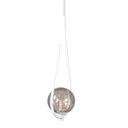 Ver imagem 3 de Kit 2 Pendentes Lustre On Drop Branco Globo de Vidro Fumê