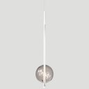 Ver imagem 6 de Kit 2 Pendentes Lustre On Drop Branco Globo de Vidro Fumê