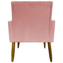 Ver imagem 3 de Kit 12 Poltronas Decorativas Mari Pé Palito Castanho - Rosê Suede