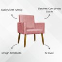 Ver imagem 5 de Kit 12 Poltronas Decorativas Mari Pé Palito Castanho - Rosê Suede