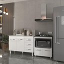 Ver imagem 2 de Balcão Armário Gabinete Bruna 118 Cm com Tampo Tampão e Balcão Evelyn para Cooktop 4 Bocas