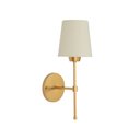 Ver imagem 1 de Arandela Tocheiro Dourada C/ Cúpula Tecido Cru.:Dourado