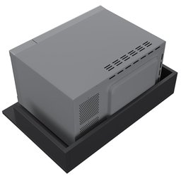 Suporte Suspenso Para Micro-ondas Forno 60x40 cm Class L03 Preto - Lyam Decor - 8