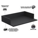 Ver imagem 4 de Suporte Suspenso Para Micro-ondas Forno 60x40 cm Class L03 Preto - Lyam Decor