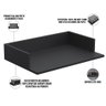 Suporte Suspenso Para Micro-ondas Forno 60x40 cm Class L03 Preto - Lyam Decor - 4