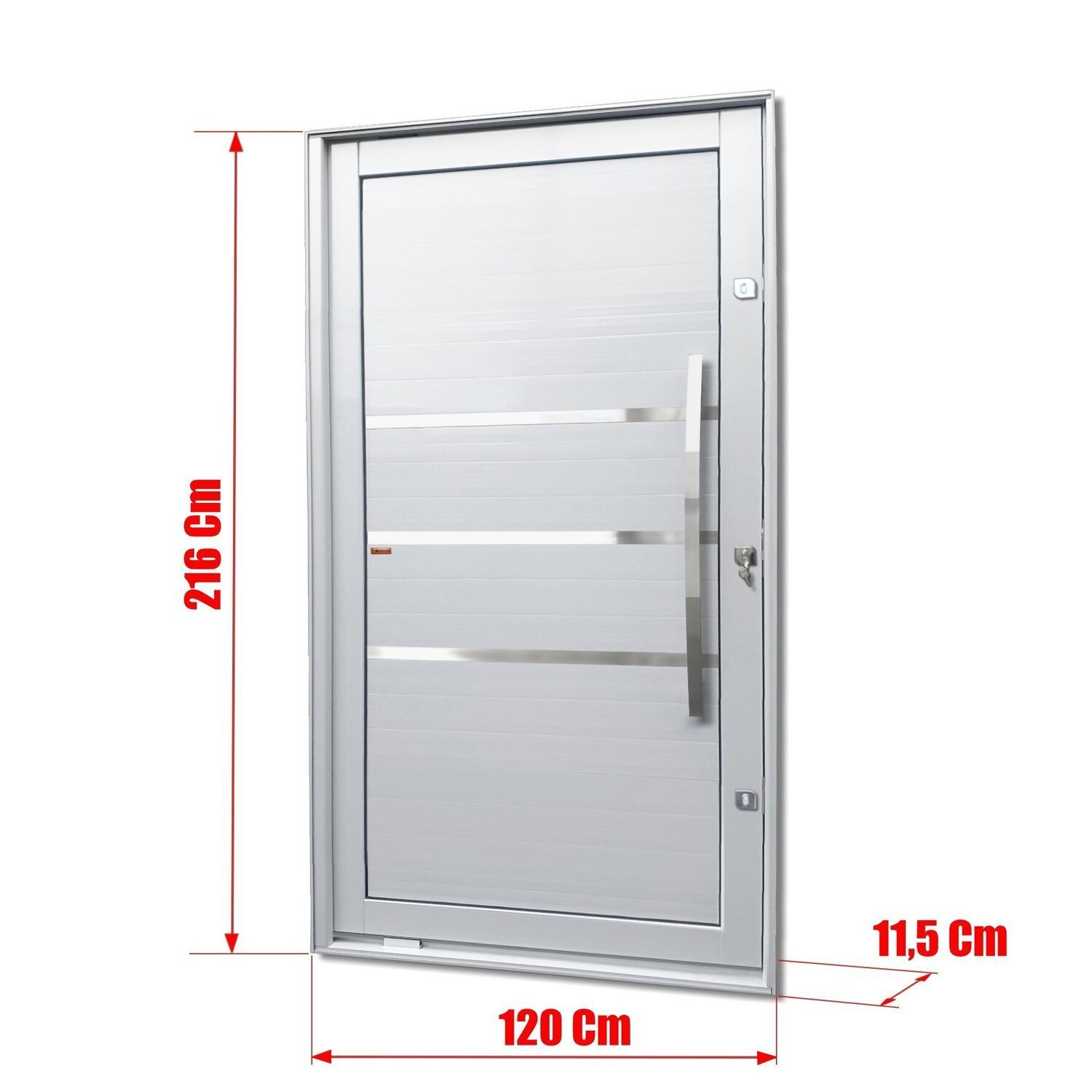 Porta Pivotante Lambril Evolution com Puxador Lado Direito Elite 216x120 - 7