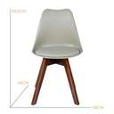Ver imagem 2 de Conjunto 04 Cadeira Eames Wood Leda Design - Estrutura Madeira Maciça Nozes Nude