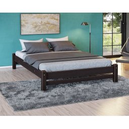 Cama de Casal TURCA Madeira Maciça cor TABACO - 1