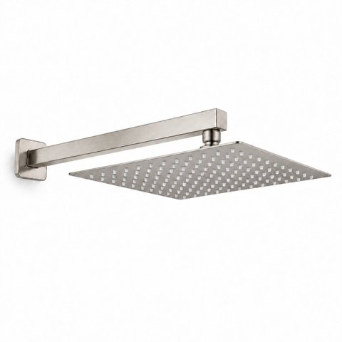 Ducha Chuveiro Articulado Níquel Escovado Aço Inox 304 Luxo