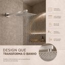 Ver imagem 7 de Ducha Chuveiro Articulado Níquel Escovado Aço Inox 304 Luxo