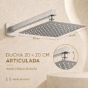 Ver imagem 6 de Ducha Chuveiro Articulado Níquel Escovado Aço Inox 304 Luxo