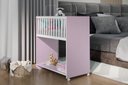 Ver imagem 1 de Mini Berço Chiqueirinho 2 em 1 com Rodízios e Colchão Baby:Rosa