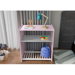 Mini Berço Chiqueirinho 2 em 1 com Rodízios e Colchão Baby:rosa - 4