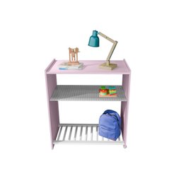 Mini Berço Chiqueirinho 2 em 1 com Rodízios e Colchão Baby:rosa - 5