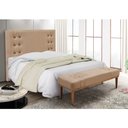 Ver imagem 3 de Cabeceira Cama Box Solteiro 90cm e Recamier Gênova Suede S04 - D'Rossi Bege
