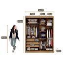 Ver imagem 3 de Guarda Roupa Solteiro Dante com Espelho e Cômoda Seul Cumaru 25 Fendi - Novo Horizonte