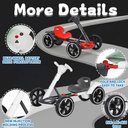 Ver imagem 3 de Kart Eletrico Infantil Dobravel Ate 65kg com Led e Controle - Xcell - Vermelho
