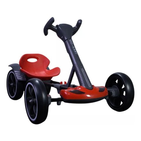Kart Eletrico Infantil Dobravel Ate 65kg com Led e Controle - Xcell - Vermelho