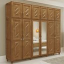 Ver imagem 1 de Guarda-roupa 12 Portas 3 Gavetas Grécia Imbuia Madeira Pinus - Cavazotto