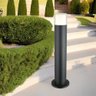 Poste Balizador Jardim Preto 60cm 1e27 Ip67 Embu Led - 2