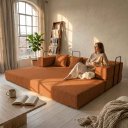 Ver imagem 3 de Sofá Cama 3 Lugares na Caixa 190 cm Capri Bouclê B05 - D'Rossi