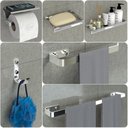 Ver imagem 1 de Kit Acessórios Para Banheiro Inox e Cromado 6 Peças MAX