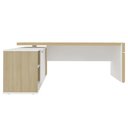 Ver imagem 7 de Mesa Diretor em L com Tomada 183x202cm Corp A06 Carvalho/branco - Mpozenato