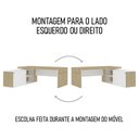 Ver imagem 5 de Mesa Diretor em L com Tomada 183x202cm Corp A06 Carvalho/branco - Mpozenato
