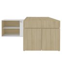 Ver imagem 6 de Mesa Diretor em L com Tomada 183x202cm Corp A06 Carvalho/branco - Mpozenato