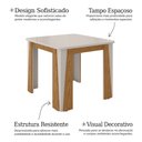 Ver imagem 3 de Mesa de Jantar Ópera 4 Lugares Naturalle e Off White com Design Moderno e Elegante