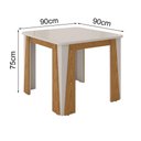 Ver imagem 4 de Mesa de Jantar Ópera 4 Lugares Naturalle e Off White com Design Moderno e Elegante