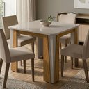 Ver imagem 1 de Mesa de Jantar Ópera 4 Lugares Naturalle e Off White com Design Moderno e Elegante