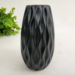 Vaso Preto 12x6x6cm Vasinho Cerâmica Decoração - 2