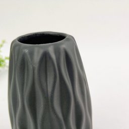 Vaso Preto 12x6x6cm Vasinho Cerâmica Decoração - 5