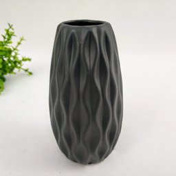 Vaso Preto 12x6x6cm Vasinho Cerâmica Decoração - 3