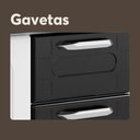 Ver imagem 5 de Cozinha Compacta em Aço Dona Maria 6 Portas 1 Gaveta Preto Bertolini