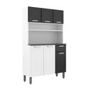 Ver imagem 1 de Cozinha Compacta em Aço Dona Maria 6 Portas 1 Gaveta Preto Bertolini