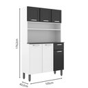 Ver imagem 3 de Cozinha Compacta em Aço Dona Maria 6 Portas 1 Gaveta Preto Bertolini
