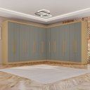 Ver imagem 1 de Guarda-roupa de Canto Modulado 15 Portas 6 Gavetas Inglaterra