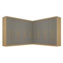 Ver imagem 2 de Guarda-Roupa de Canto Modulado 15 Portas 6 Gavetas Inglaterra Cinza/Jequitibá/Granizo