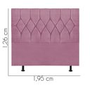 Ver imagem 2 de Cabeceira Estofada Istambul Capitonê 195cm King Size Box Quarto Suede Rosa Bebê - Gat Magazine