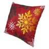 Capa de Almofada Natalina Flocos Vermelhos 44x44cm - 3