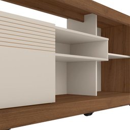 Rack para TV Eswen Off White Nogueira - 4