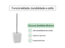 Ver imagem 5 de Escova Sanitária Branca com Suporte para Banheiro e Lavabo