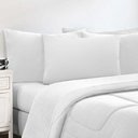 Ver imagem 2 de Kit Edredom + Jogo de Lençol Malha 100% Algodão Gran Moratta 7 Peças Queen - Branco-branco