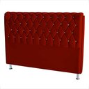 Ver imagem 2 de Cabeceira de Cama Box Londres Casal Queen 160 Cm Suede Botão de Strass Vermelho do Lar Móveis e