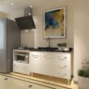 Ver imagem 2 de Balcão Armário Cozinha Gabinete de Pia 120 Cm Bruna e Balcão para Fogão Cooktop 4 Bocas e Forno Evel