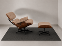 Ver imagem 2 de Poltrona Charles Eames com Puff - Pau Ferro em Couro Areia