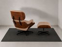 Ver imagem 3 de Poltrona Charles Eames com Puff - Pau Ferro em Couro Areia
