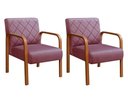 Ver imagem 1 de Kit 2 Poltronas Lara Cor:Veludo Roxo 380